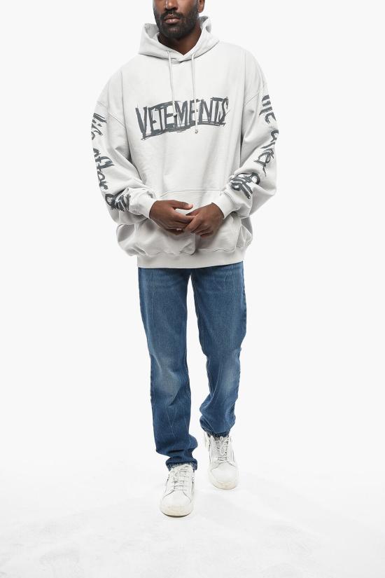  베트멍 후드 티셔츠 UE54HD600WMUSHROOM Gray - VETEMENTS