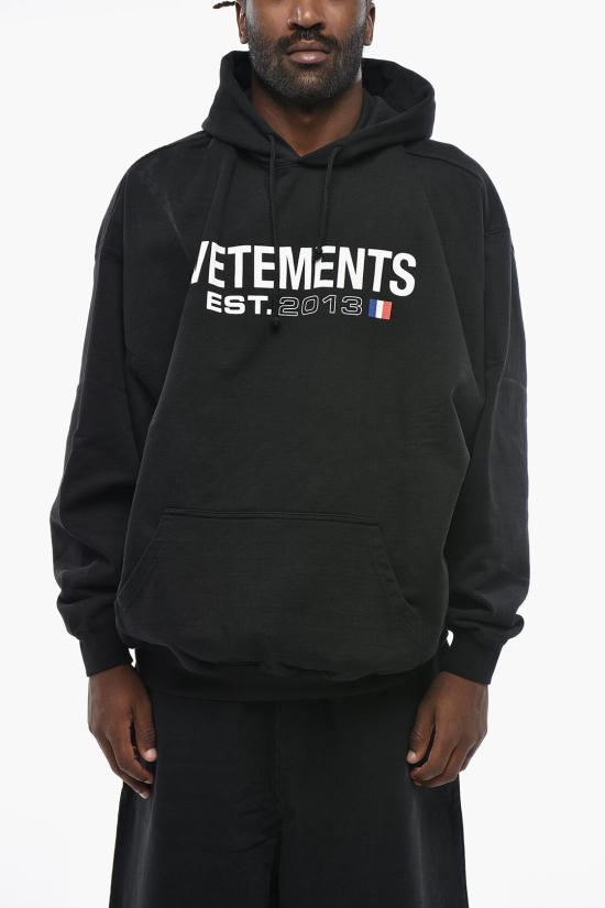  베트멍 후드 티셔츠 UE54HD100BBLACK - VETEMENTS
