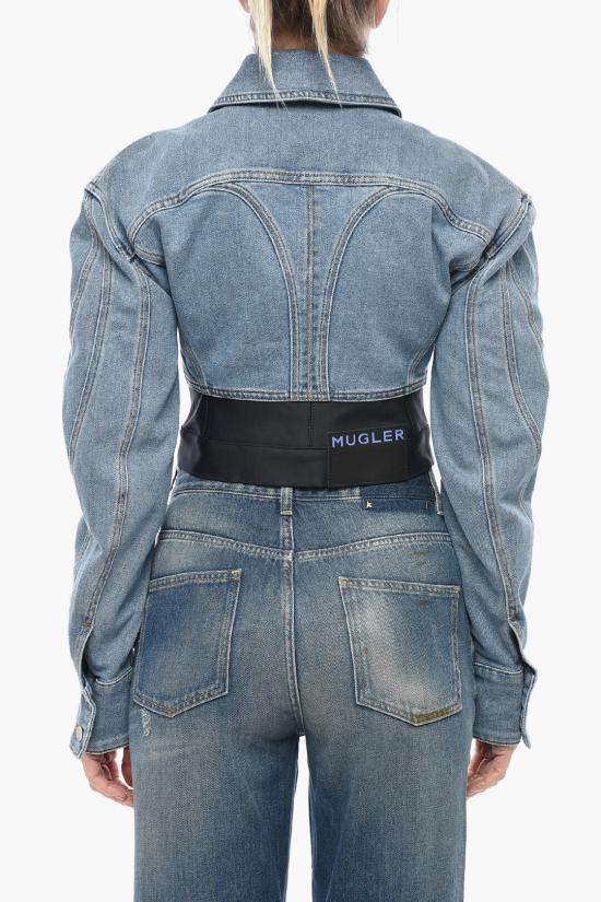  뮈글러 데님 자켓 23W6VE0338246 3074 Light blue - MUGLER