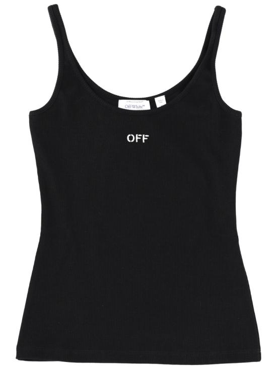 26SS 오프화이트 민소매 티셔츠 2AD072 C99JER002W003 BLACK