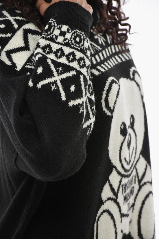  모스키노 숏 원피스 0487 5504 A1555 20 Black White - MOSCHINO
