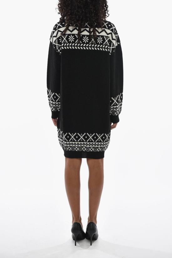  모스키노 숏 원피스 0487 5504 A1555 20 Black White - MOSCHINO