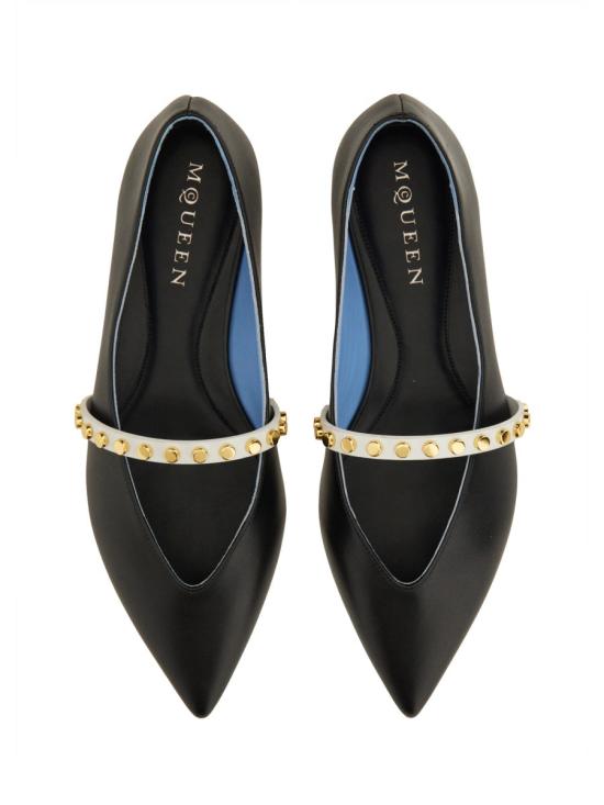 25FW 알렉산더 맥퀸 플랫 슈즈 838131 WIAEW1386 BLACK - ALEXANDER MCQUEEN