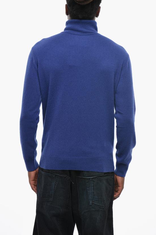  생로랑 캐시미어 터틀넥 스웨터 847160 Y77GD 4702 Blue - SAINT LAURENT