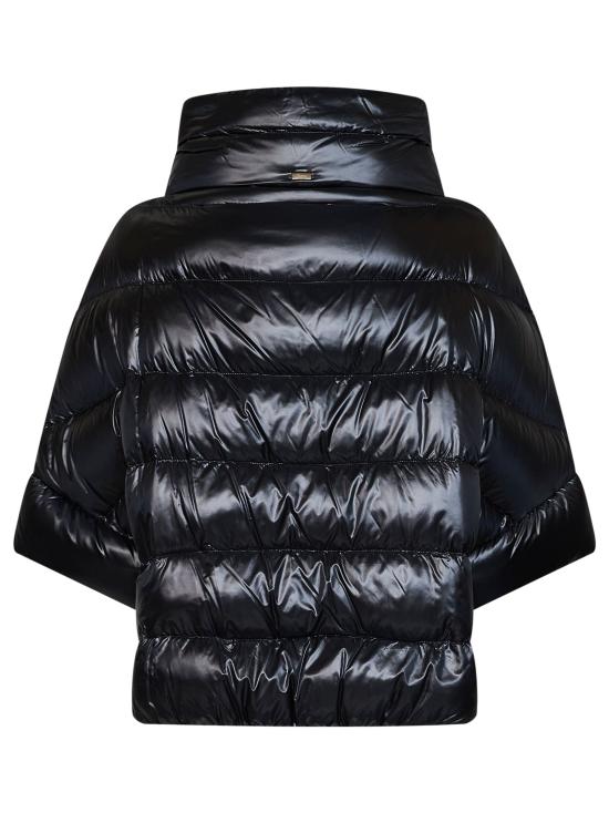 26FW 에르노 하이넥 퀼팅 케이프 다운 재킷 PI002256D12017Z9300 BLACK - HERNO