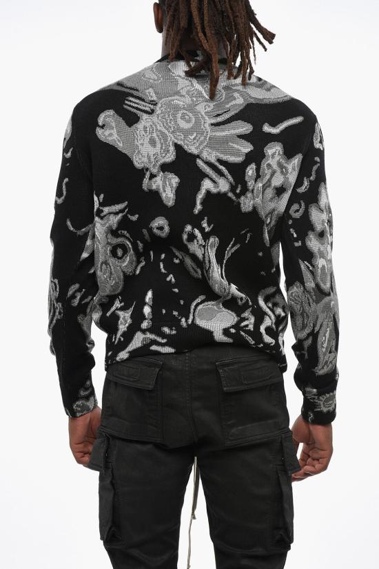  알렉산더 맥퀸 스웨터 795771Q1BAI 1038 Grigio Bianco e Nero - ALEXANDER MCQUEEN