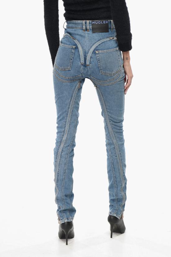  뮈글러 데님 팬츠 23W6PA0389247 6048 Light blue - MUGLER