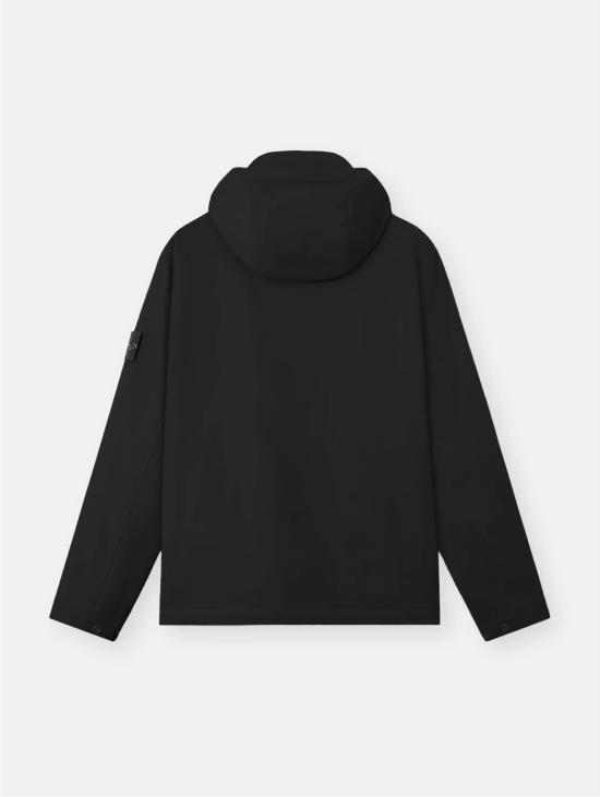 26FW 스톤 아일랜드 자켓 Membrana Soft Shell Due Strati Impermeabile Nero 소재 파카 - STONE ISLAND