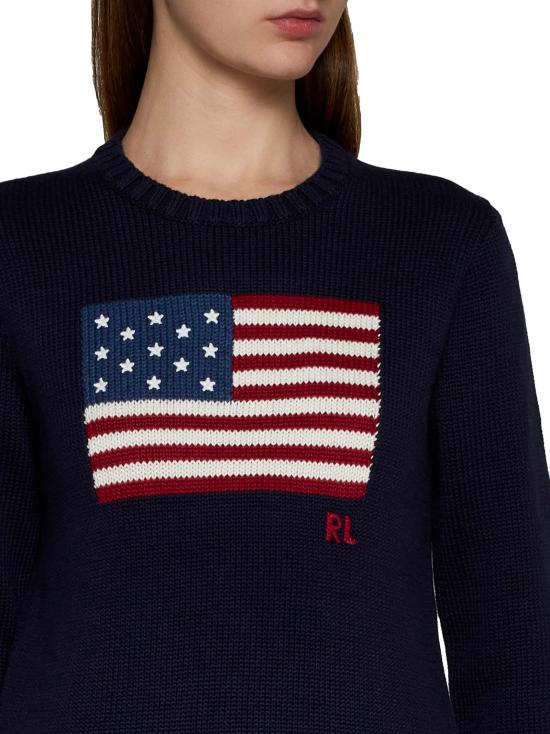 26FW 폴로 랄프로렌 아이코닉 플래그 스웨터 211896939 001 NAVY - POLO RALPH LAUREN