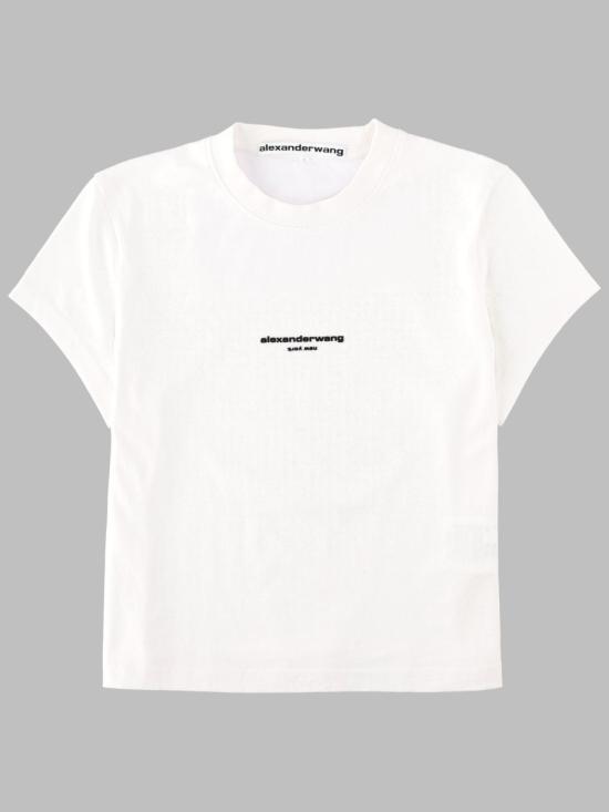 26FW 알렉산더 왕 폴로 티셔츠 1CC3261302 100 WHITE