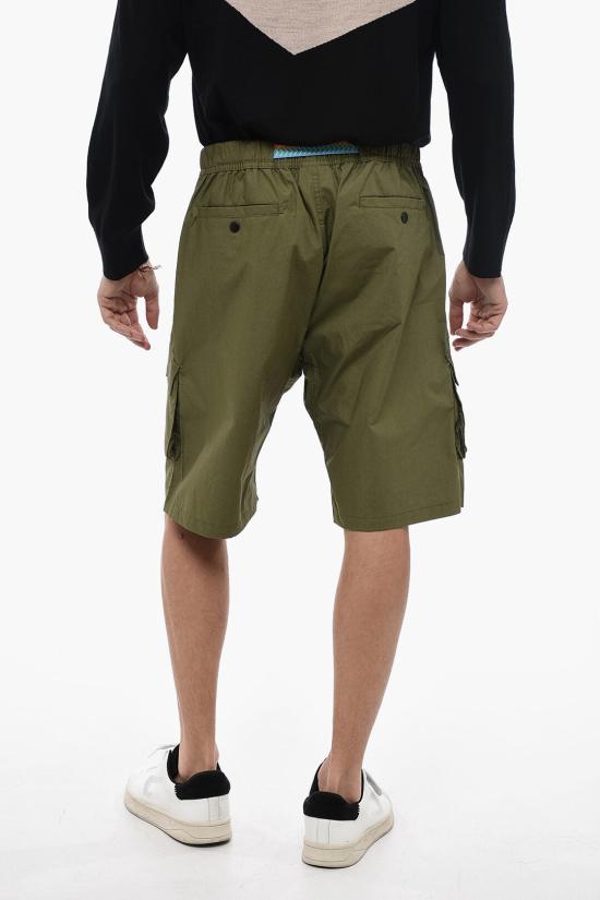  마르셀로 불론 숏팬츠 CMCS001S23FAB0015610 Green - MARCELO BURLON