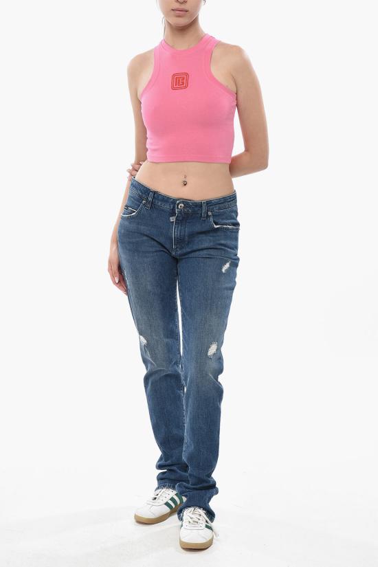  발망 탑 DF1AA355BC49 OIR Pink - BALMAIN