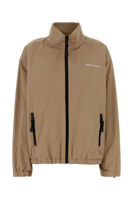 26FW 미우미우 워시드 개버딘 블루종 자켓 ML1558SOOO19LW F0065 BEIGE
