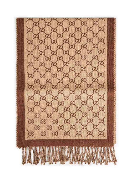 26FW 구찌 울 자카드 스카프 8355343G2009865 BEIGE