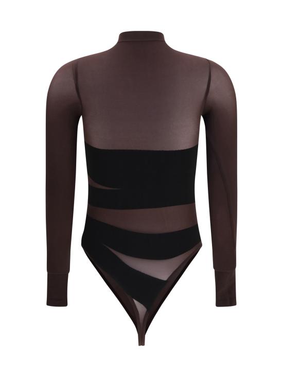 26FW 월포드 바디수트 티셔츠 77129 8372 BROWN - WOLFORD