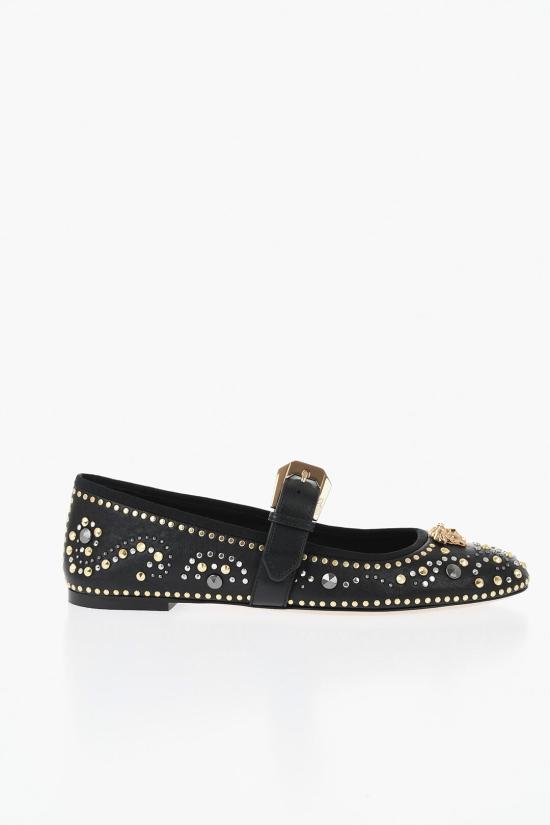  베르사체 플랫 슈즈 1021710 1A16222 1B00O Black - VERSACE