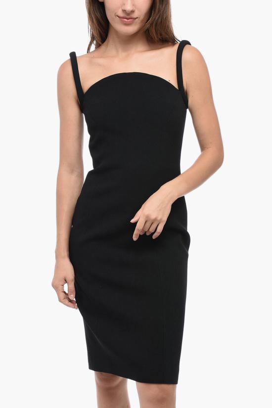  베르사체 미디 원피스 1012446 1A00540 1B000 Black - VERSACE
