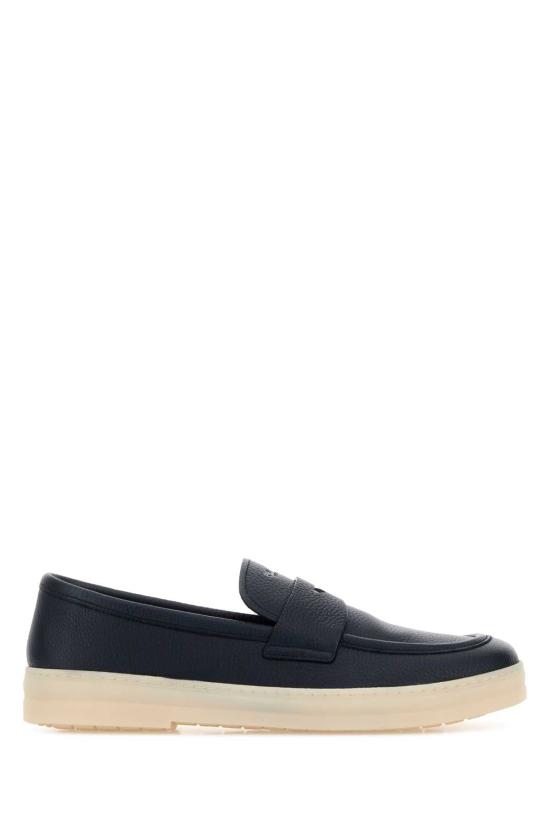 26FW 프라다 스웨이드 뱀프 스트랩 로퍼 2DG166FG000013 F0216 NAVY