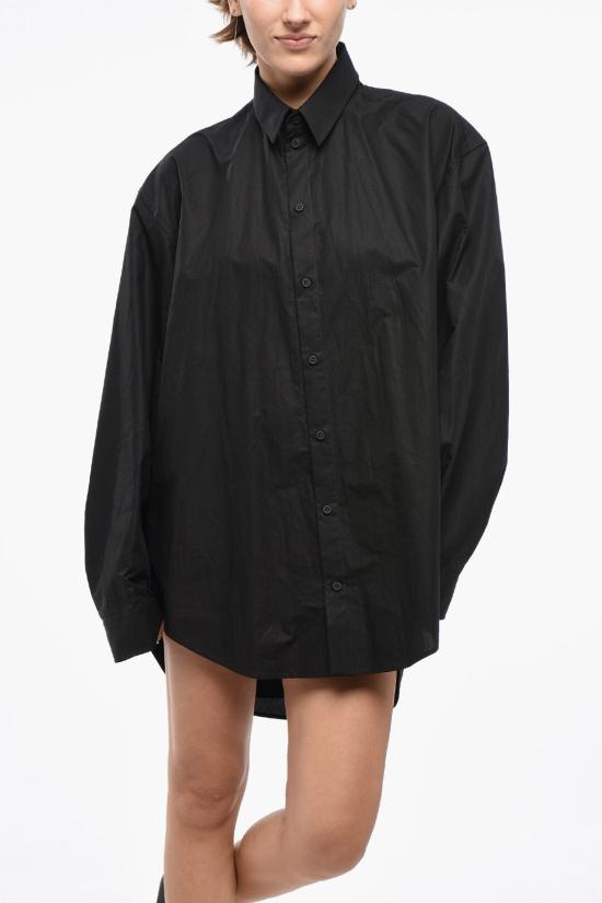  발렌시아가 서스펜디드 셔츠 드레스 809049TNM60 1000 Black - BALENCIAGA