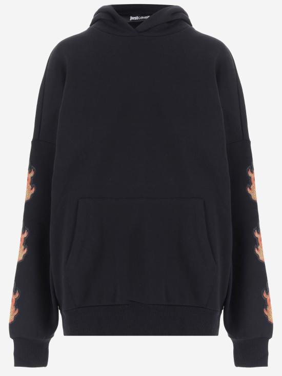 26FW 저스트까발리 긴팔 티셔츠 81PAIE05 BLACK - JUST CAVALLI