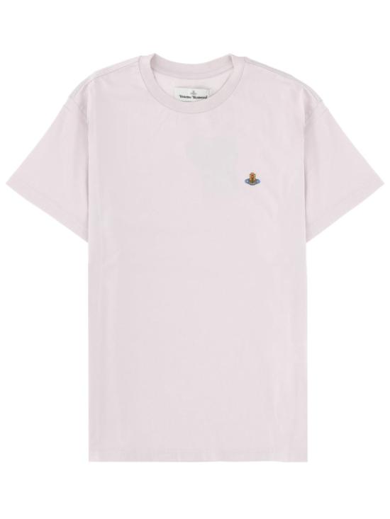 26SS 비비안웨스트우드 가먼트 다이드 로고 저지 반팔 티셔츠 3G010013 J001MJ402 BEIGE