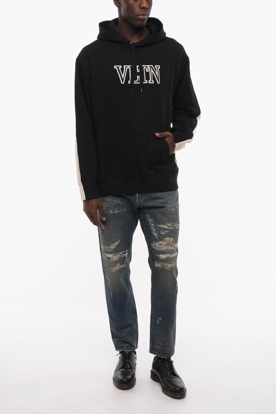  발렌티노 가라바니 후드 티셔츠 1V3MF23C8Q3 0NA Black - VALENTINO GARAVANI