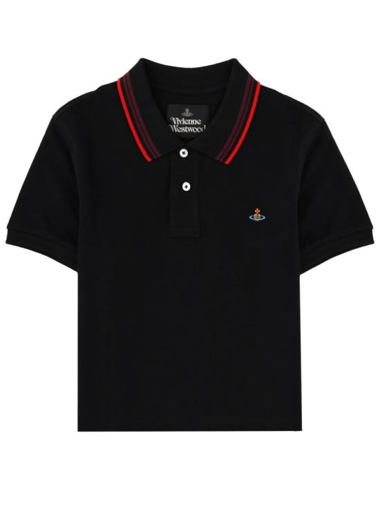 26SS 비비안웨스트우드 폴로 티셔츠 1H010004 J00AUN401 BLACK