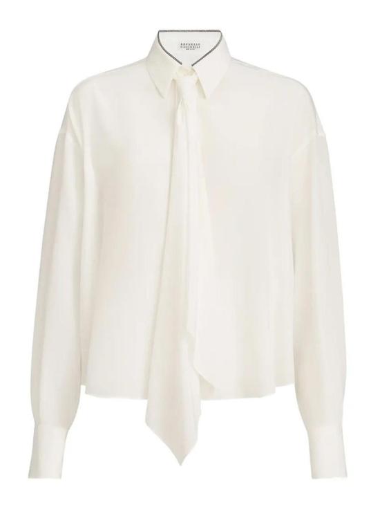26FW 브루넬로 쿠치넬리 셔츠 M0091M2M06C159 WHITE
