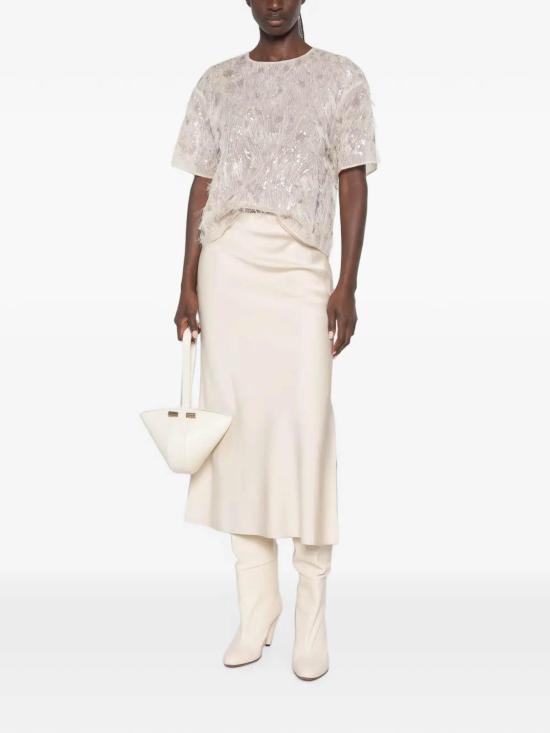 26FW 브루넬로 쿠치넬리 미디 스커트 M0H38G3414C9815 WHITE - BRUNELLO CUCINELLI