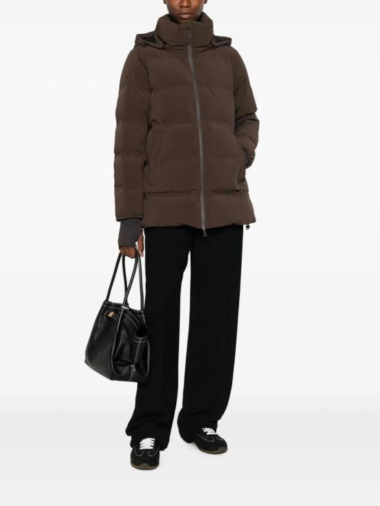 26FW 에르노 4 디렉션 스트레치 매트 패브릿 A-셰이프 재킷 PI002226D12590SZ8815 BROWN - HERNO