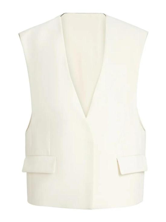 26SS 브루넬로 쿠치넬리 코튼 더블 크레이프 트윌 베스트 MH5327739C008 WHITE