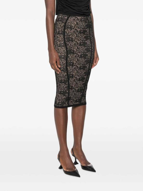26FW 엘리자베타프랜치 미디 스커트 GK12Q66E2FR9 BLACK - ELISABETTA FRANCHI