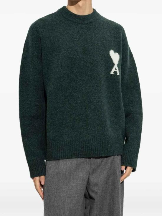 26FW 아미 ADC 크루넥 스웨터 UKS836KN0135A279 Green - AMI