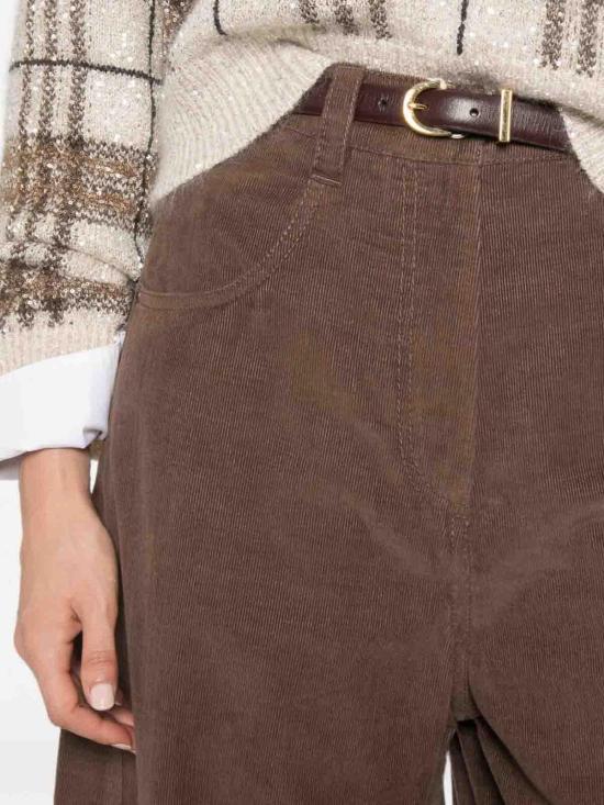 26FW 브루넬로 쿠치넬리 플레어 팬츠 MP187P9266C9812 BROWN - BRUNELLO CUCINELLI