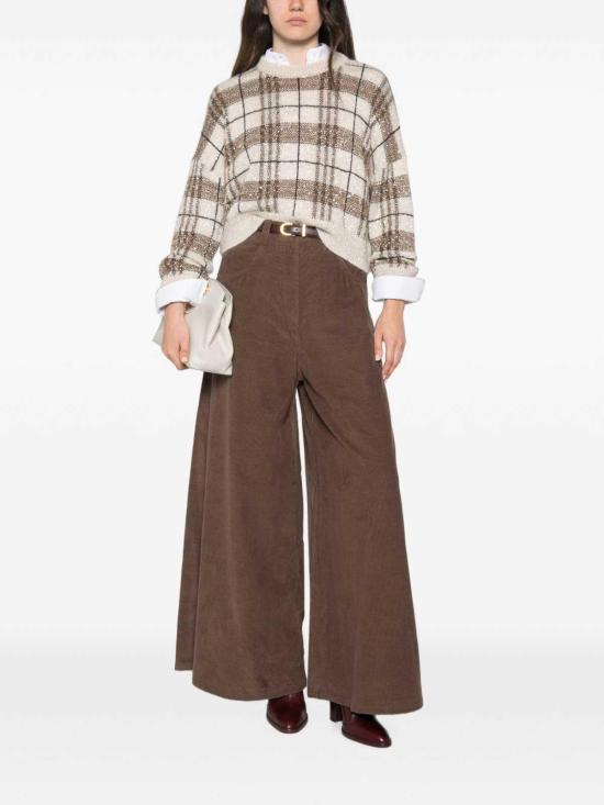 26FW 브루넬로 쿠치넬리 플레어 팬츠 MP187P9266C9812 BROWN - BRUNELLO CUCINELLI