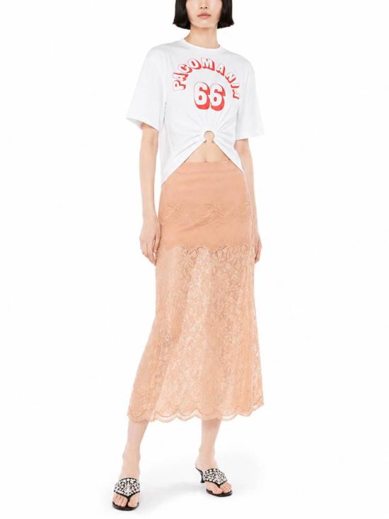 26SS 파코라반 롱 스커트 26PJJU021PA0170P259 Nude Neutrals - PACO RABANNE