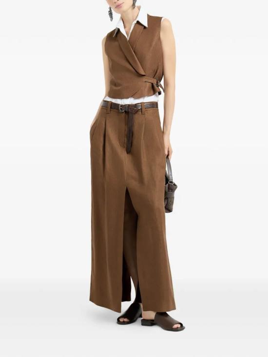 26SS 브루넬로 쿠치넬리 수트 팬츠 MH527G3964C9850 Brown - BRUNELLO CUCINELLI