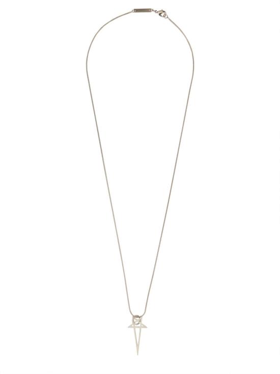 26FW 릭 오웬스 펜타그램 팜 네크리스 RJ0000066 MMT128 SILVER