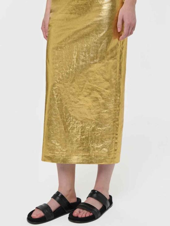 26SS 가브리엘라허스트 미디 스커트 2263708GLD GOLD - GABRIELA HEARST