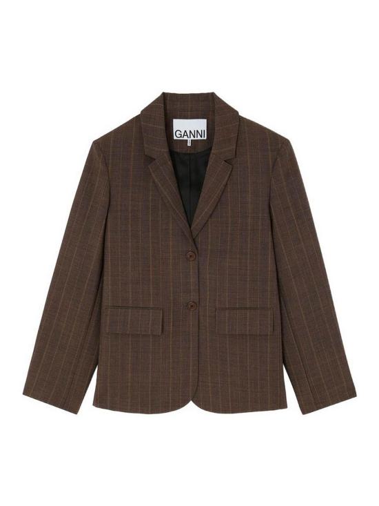 26FW 가니 수트 자켓 A1020102296 DARK BROWN