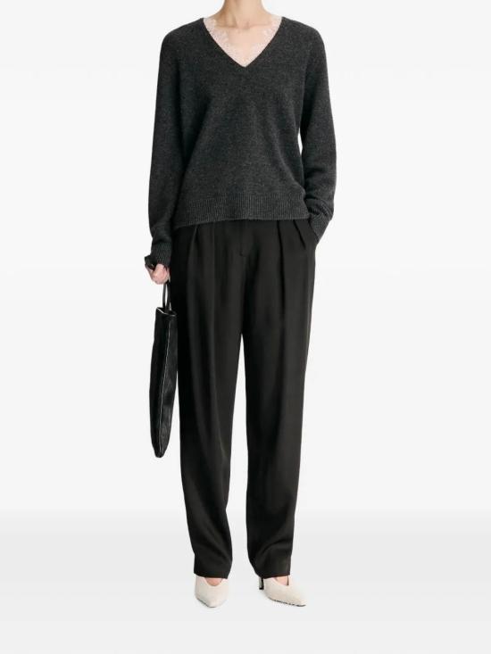 26FW 루루 스튜디오 탑 LEYLACHARCOALIVORY Grey - LOULOU STUDIO