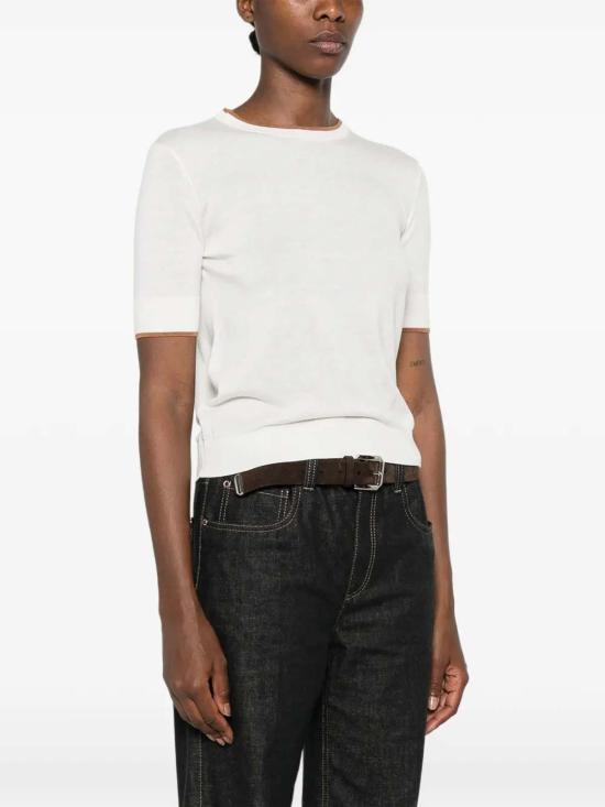 26FW 막스마라 스튜디오 반팔 티셔츠 AGENDA012 WHITE - MAX MARA STUDIO