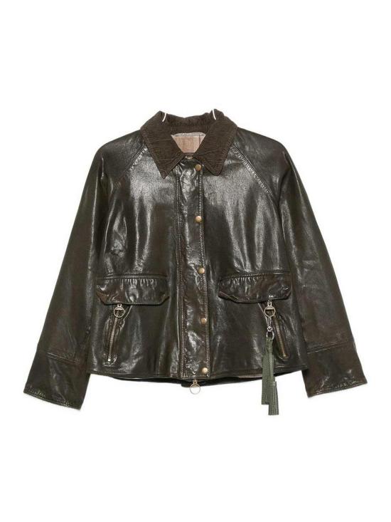 26FW 더 재키 레더스 가죽 자켓 GLAMIS709 GREEN