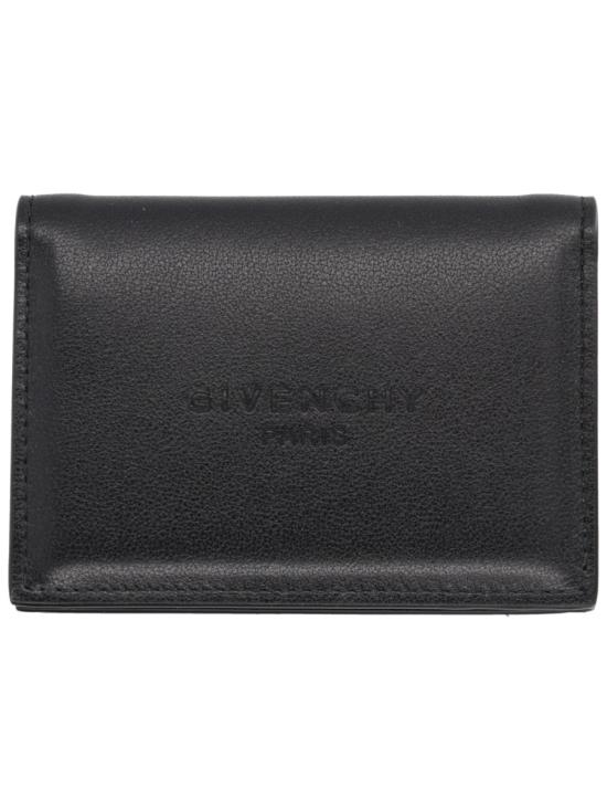26SS 지방시 레더 안티고나 스탬프 플랩 카드 홀더 BK60G1K21L 001 BLACK - GIVENCHY