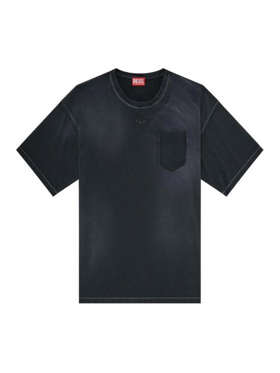 26FW 디젤 반팔 티셔츠 A228300EFBQ900 BLACK