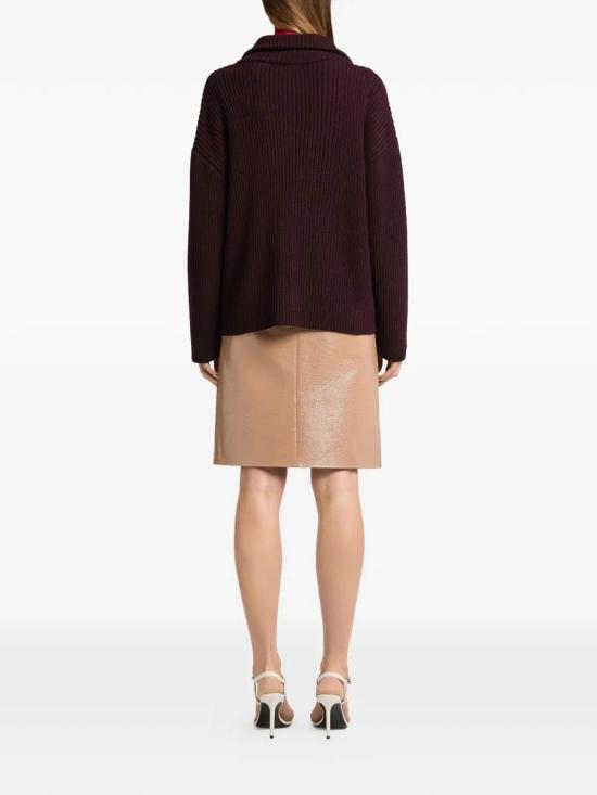26FW 쿠레쥬 탑 326MPU278FI00854090 Dark Red - COURREGES