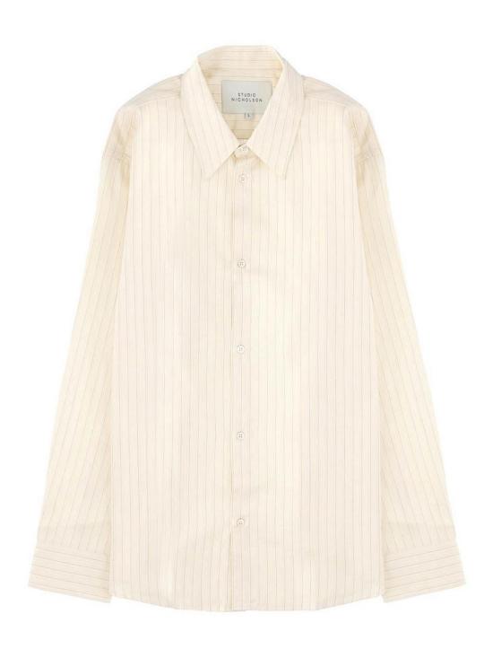 26SS 스튜디오 니콜슨 셔츠 VIEWSNM1126AMBERSTRIPE WHITE