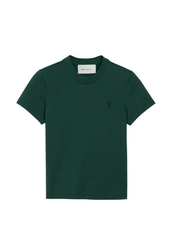 26FW 아미 스몰 하트 로고 코튼 크롭 티셔츠 FTS347 724A258 Green