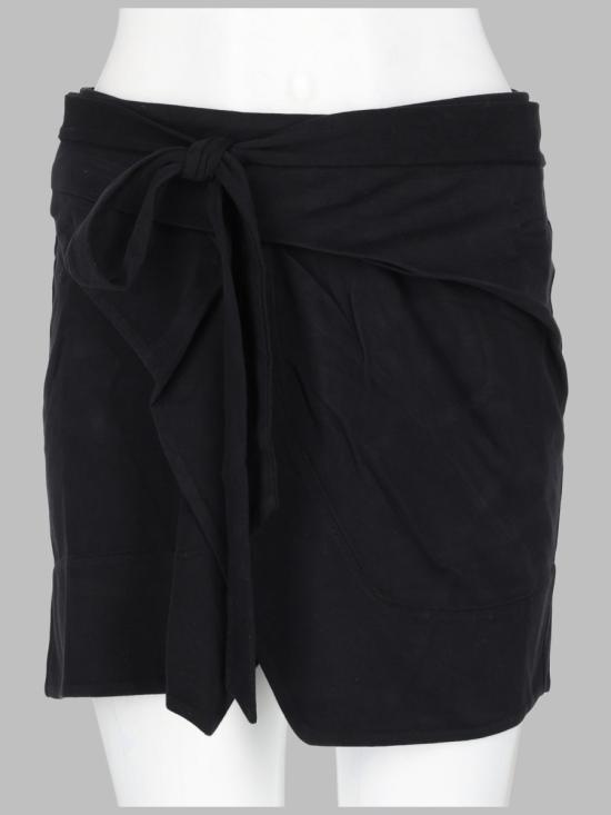 26FW 이자벨마랑 베레니스 저지 미니 랩 스커트 JU0198FD A1N41I01BK BLACK