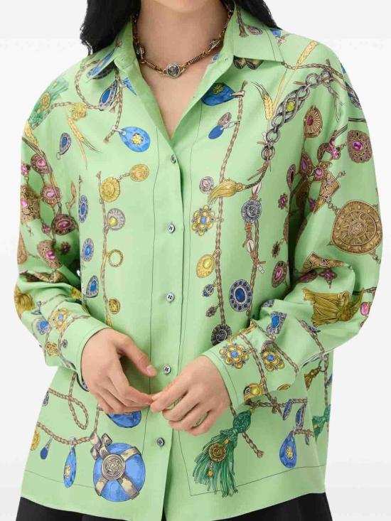 26FW 베르사체 블라우스 10256861A188565GE70 GREEN - VERSACE